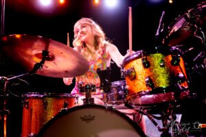 Annie Lillis on drums